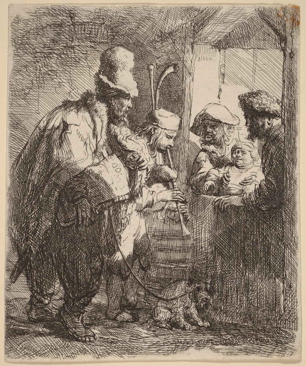 Los músicos ambulantes de Rembrandt van Rijn