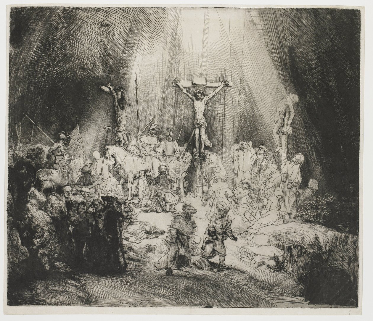 las tres cruces Cristo Crucificado entre los dos Ladrones: 