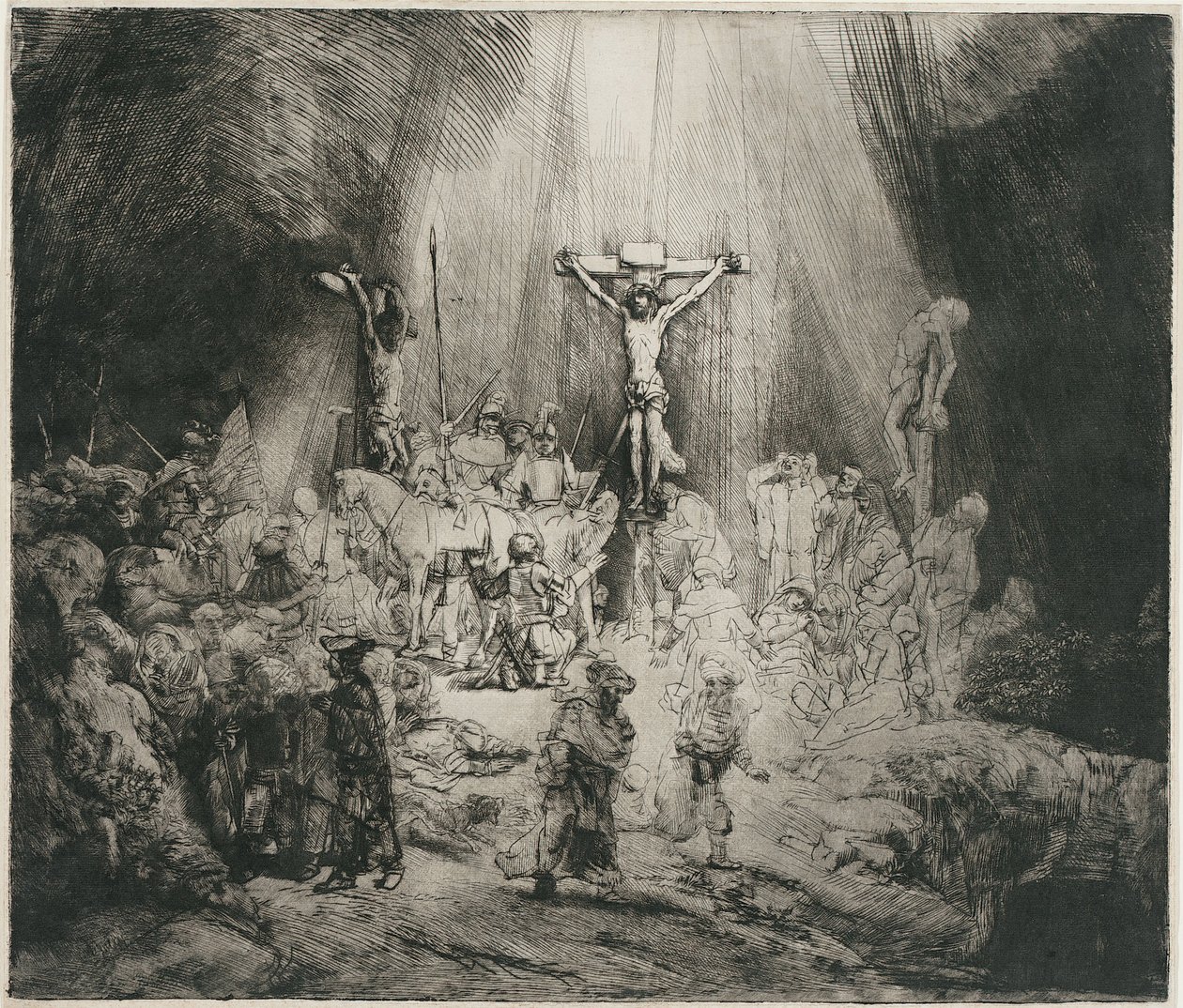 Las Tres Cruces, c. 1653 de Rembrandt van Rijn