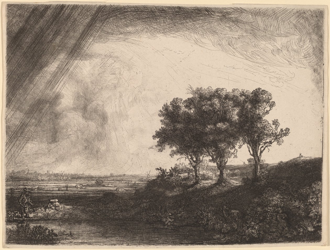 Los Tres Árboles de Rembrandt van Rijn