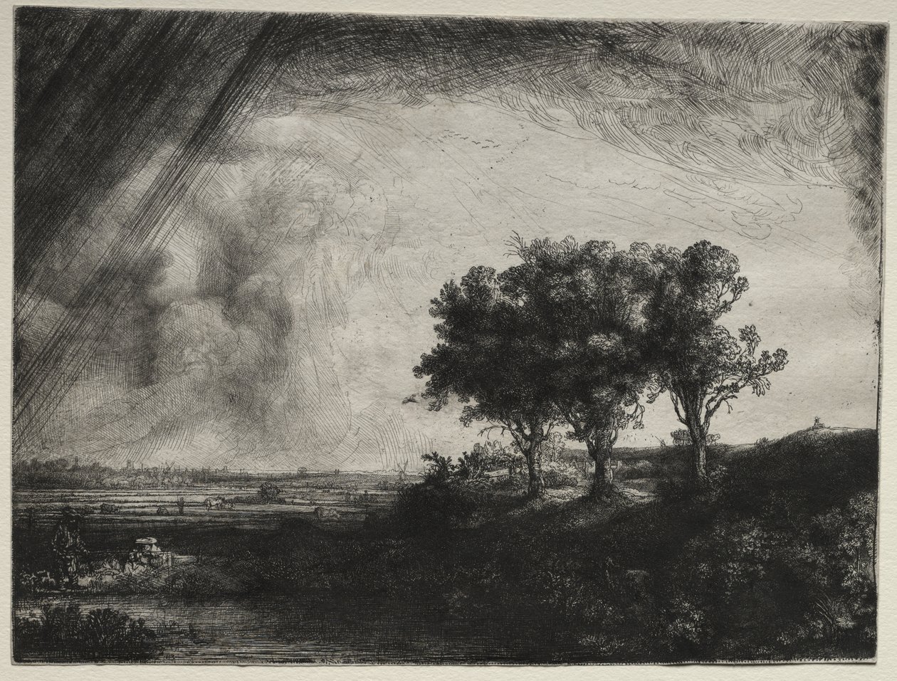 Los tres árboles de Rembrandt van Rijn