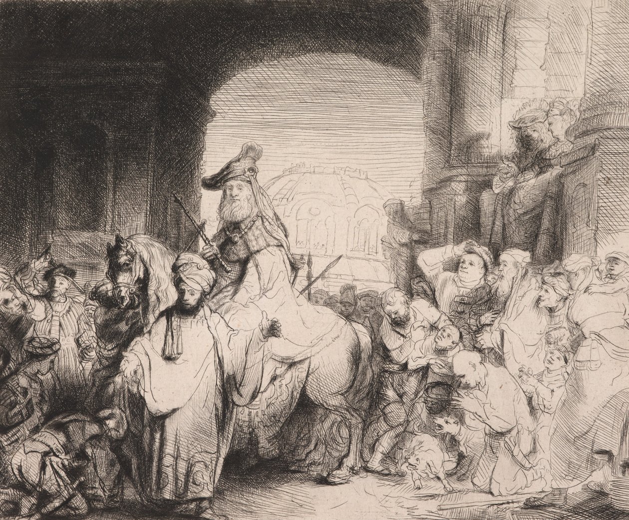 El triunfo de Mardoqueo de Rembrandt van Rijn