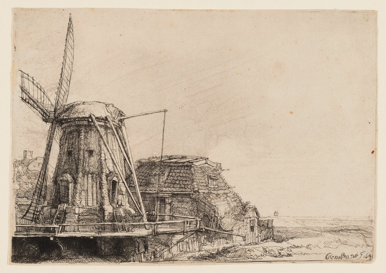 El molino de viento de Rembrandt van Rijn