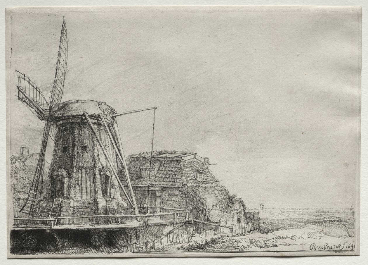 El molino de viento de Rembrandt van Rijn