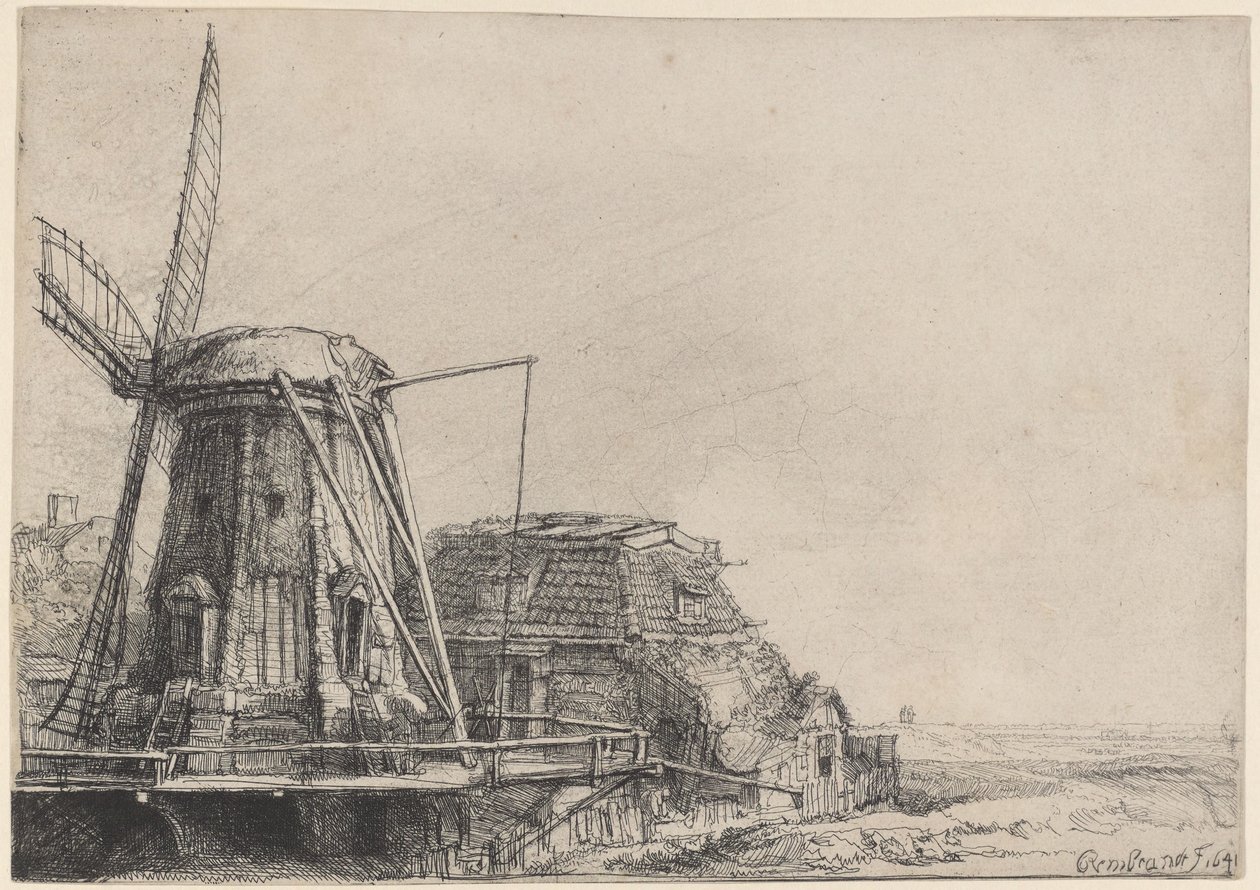 El molino de viento de Rembrandt van Rijn