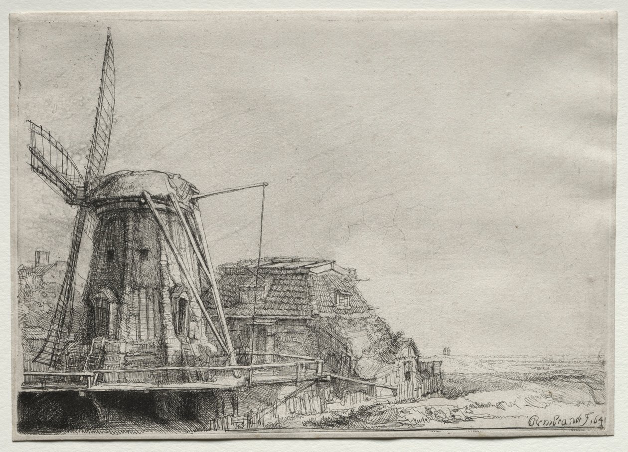 El molino de viento de Rembrandt van Rijn