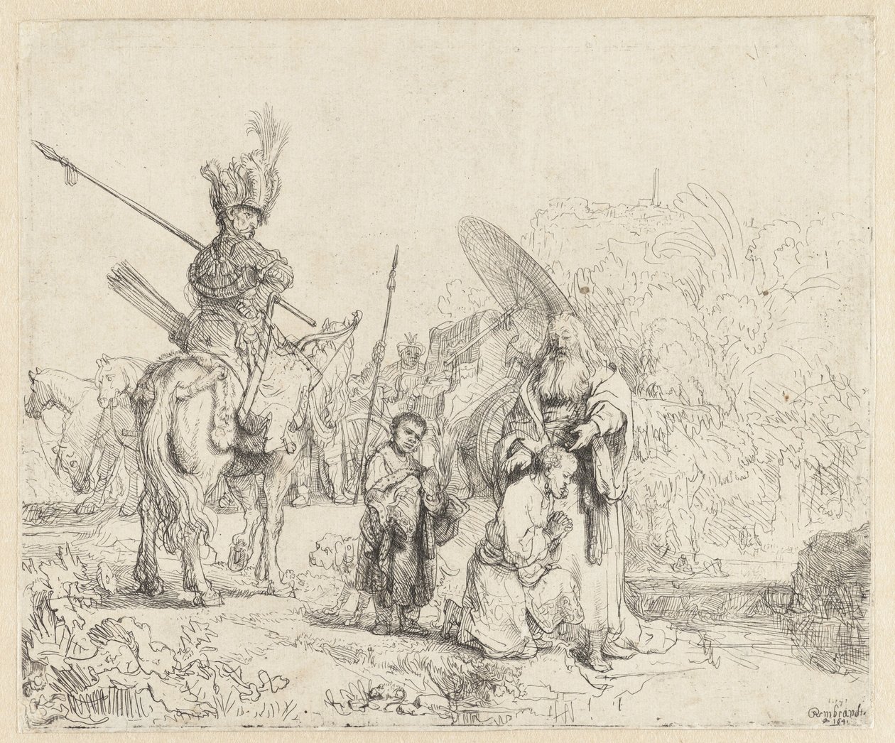 El bautismo del eunuco de Rembrandt van Rijn