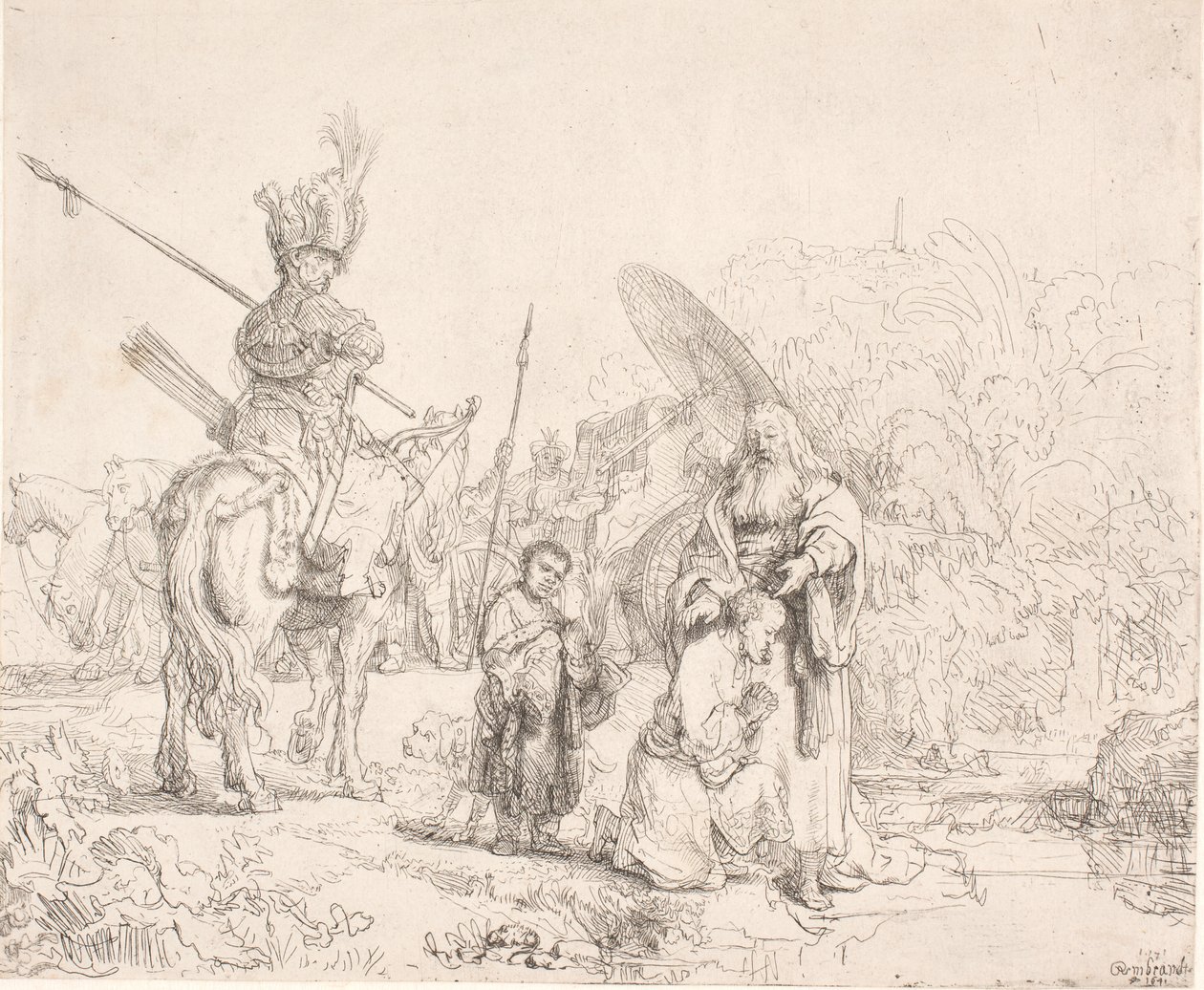 El bautismo del eunuco de Rembrandt van Rijn