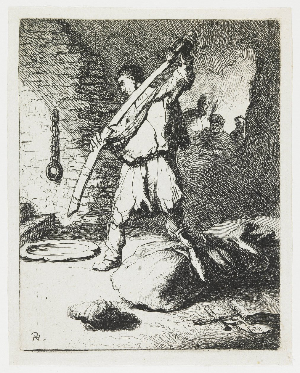 La decapitación de San Juan Bautista de Rembrandt van Rijn