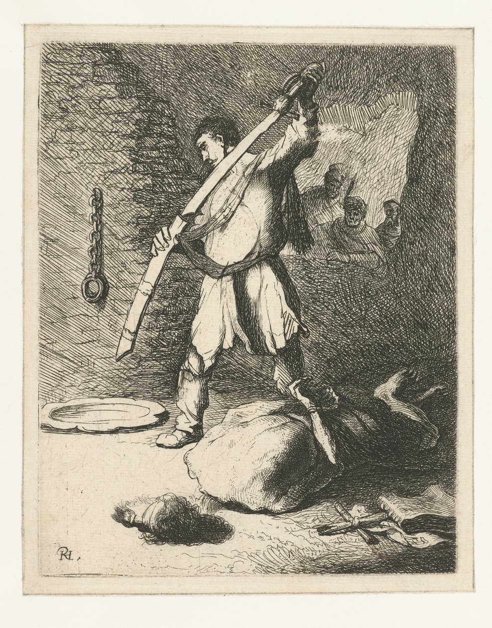 La decapitación de San Juan Bautista de Rembrandt van Rijn