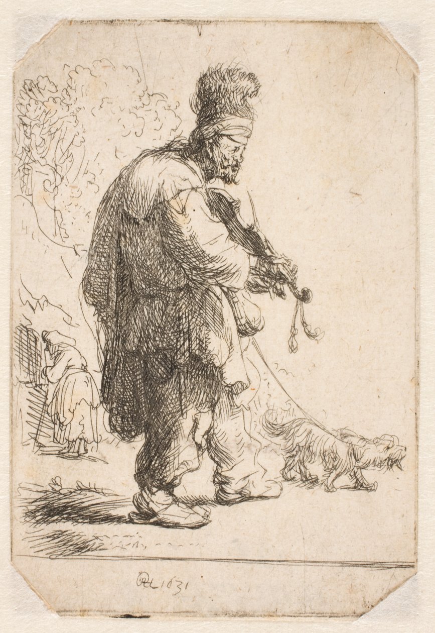 El violinista ciego de Rembrandt van Rijn