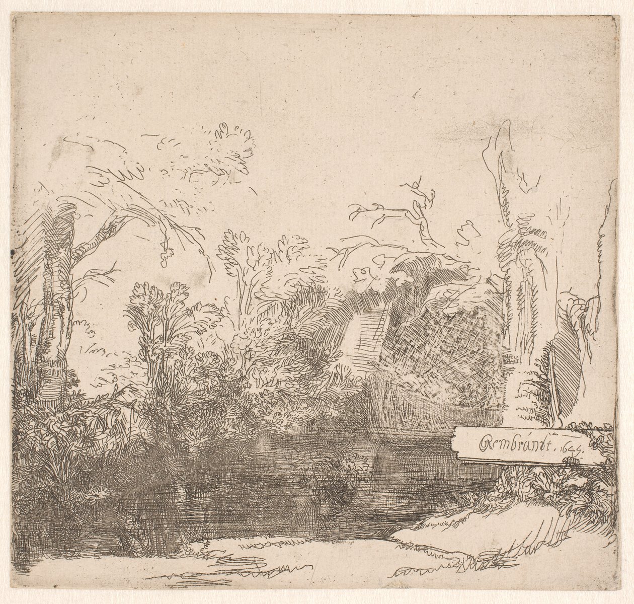 El cobertizo para barcas de Rembrandt van Rijn