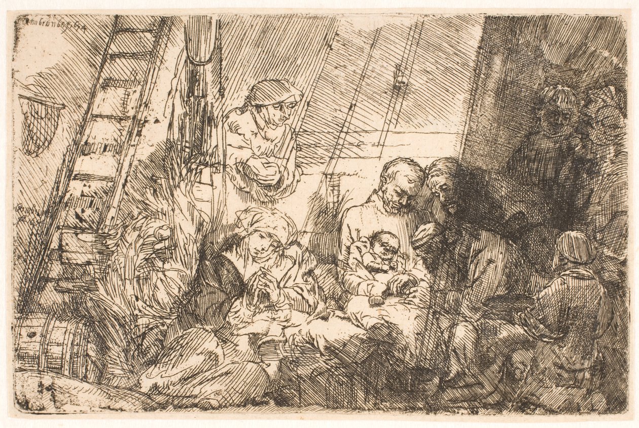 La circuncisión (en el establo) de Rembrandt van Rijn