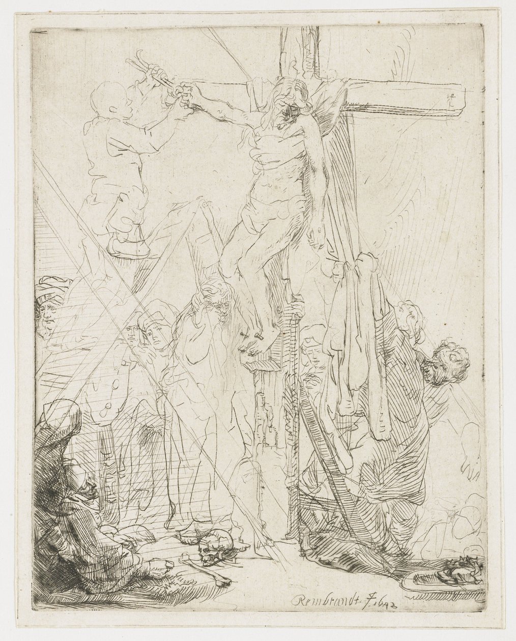 El descenso de la cruz: un boceto de Rembrandt van Rijn