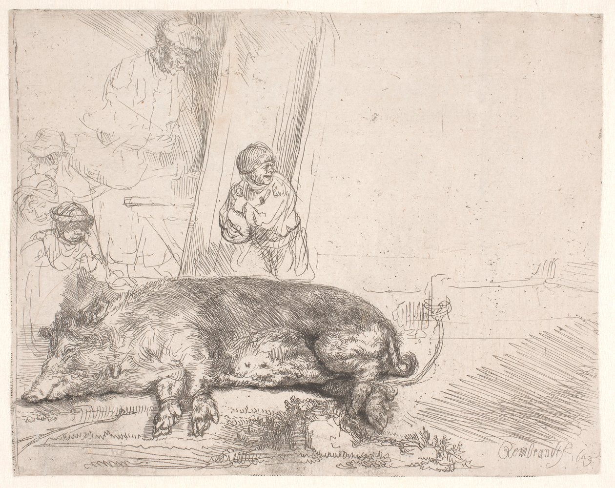El cerdo de Rembrandt van Rijn