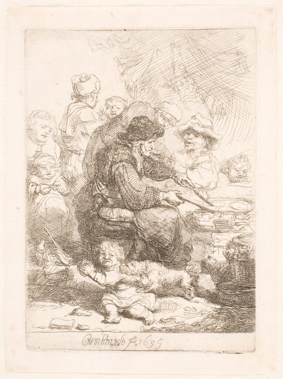 La mujer de los panqueques de Rembrandt van Rijn