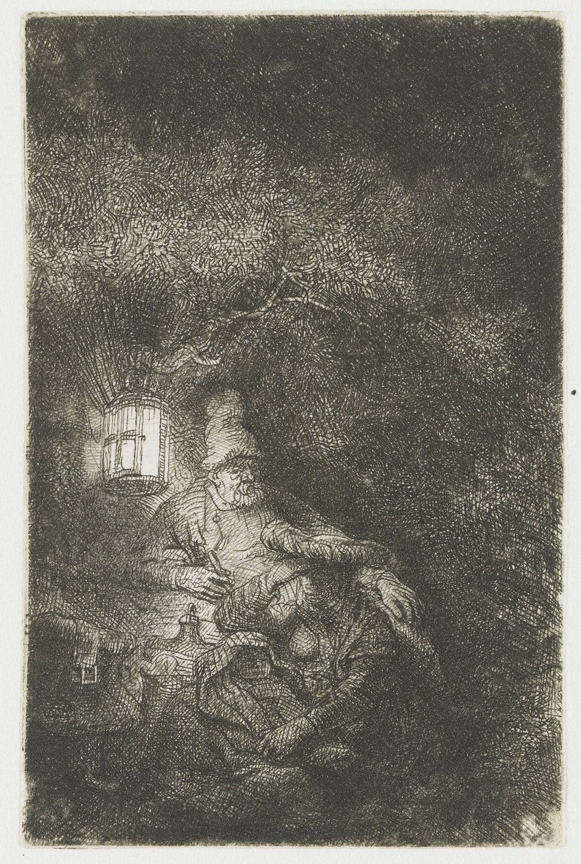 El resto del viaje a Egipto: una pieza nocturna de Rembrandt van Rijn