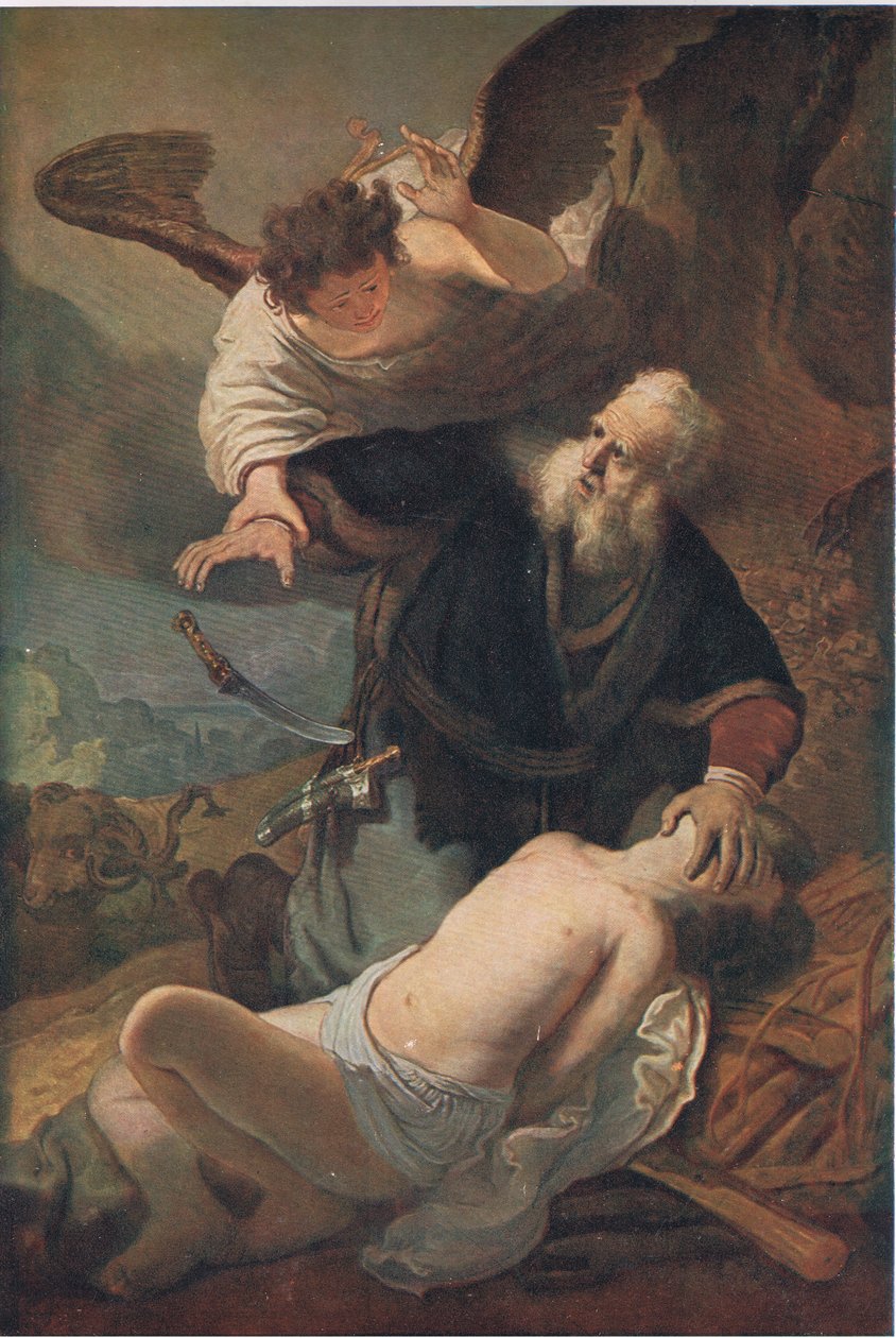 El sacrificio de Isaac, Bibbys Annual, 1916-1917 de Rembrandt van Rijn