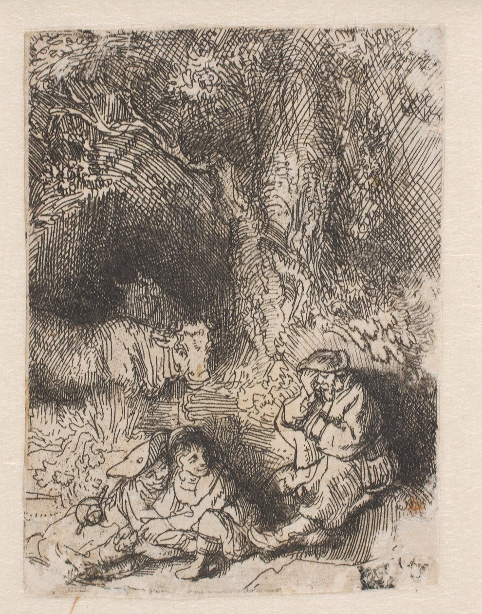 El pastor dormido de Rembrandt van Rijn