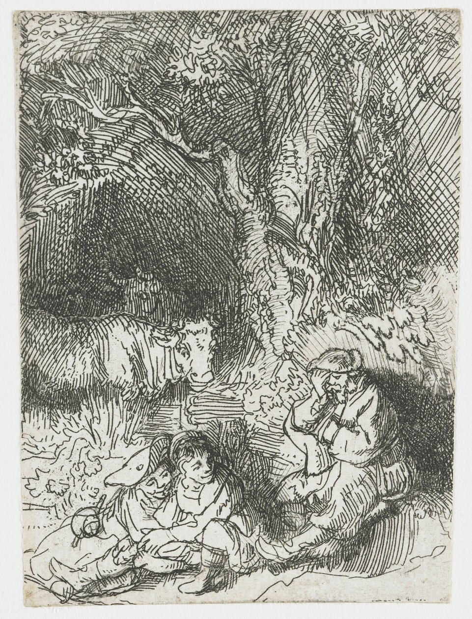 El pastor dormido de Rembrandt van Rijn