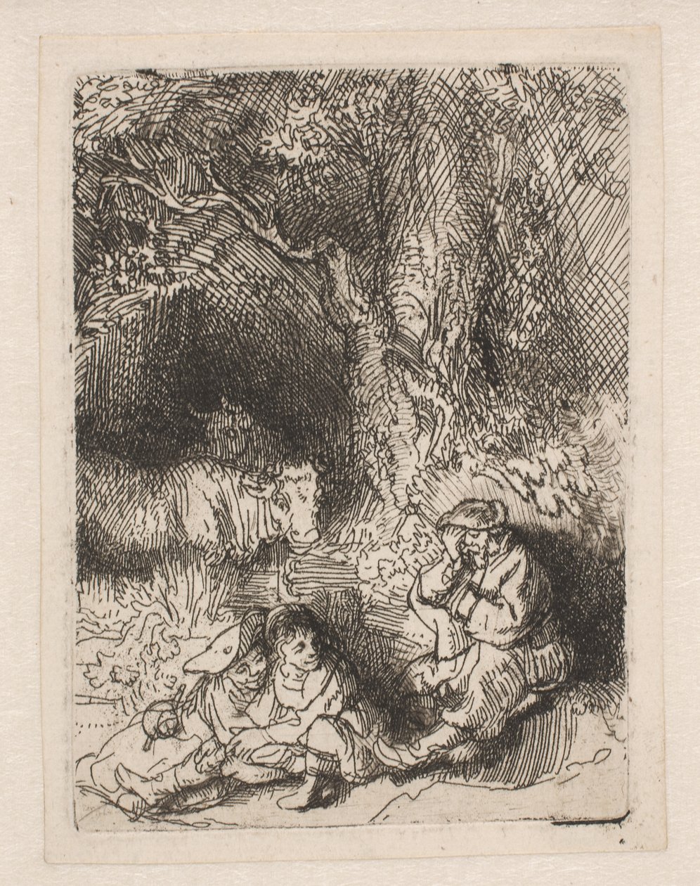 El pastor dormido de Rembrandt van Rijn