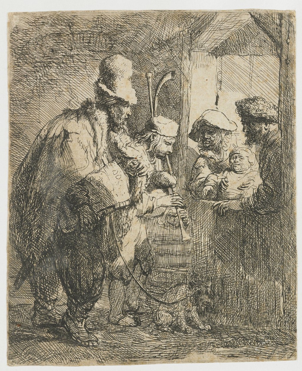 Los músicos ambulantes de Rembrandt van Rijn