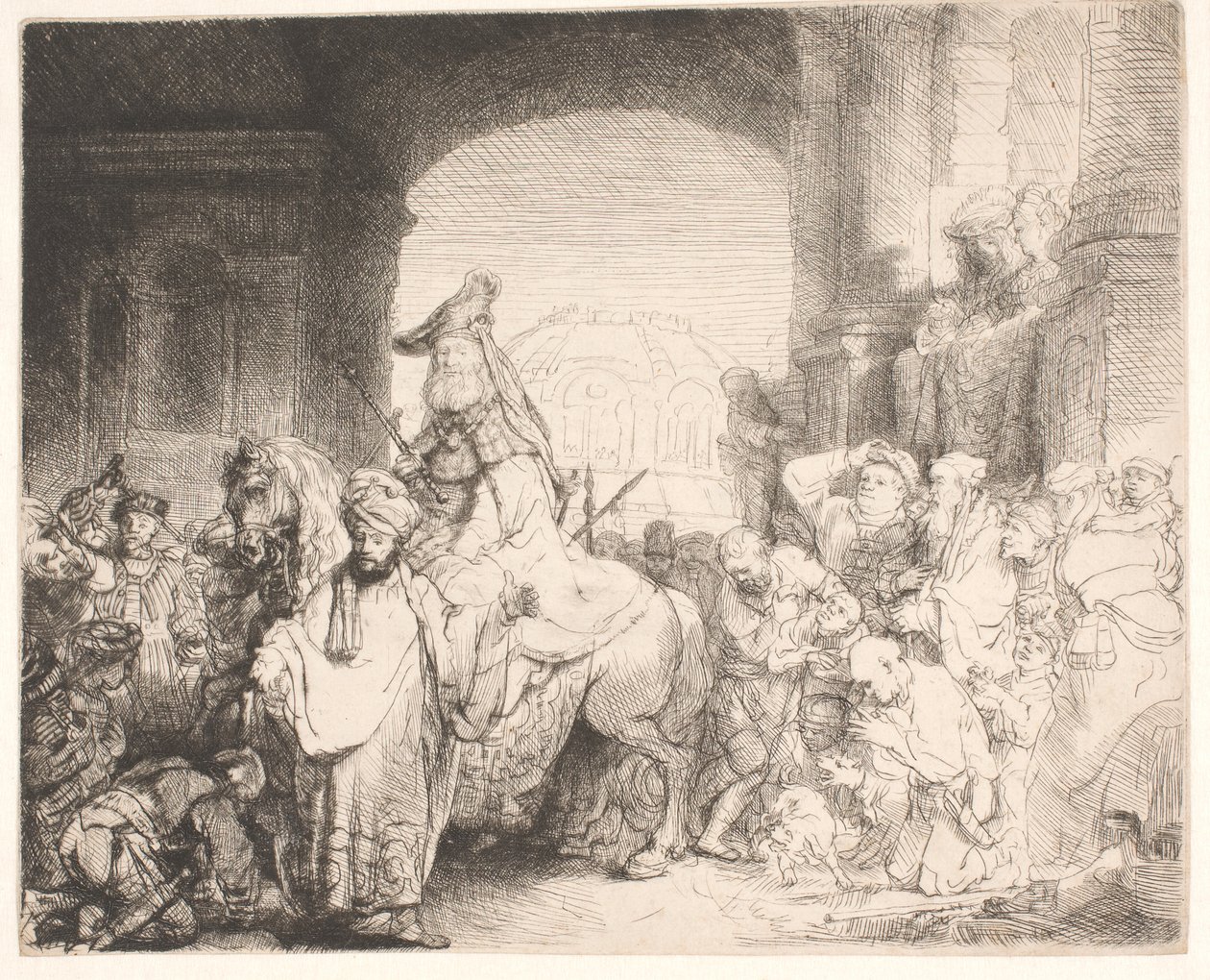 El triunfo de Mardoqueo de Rembrandt van Rijn