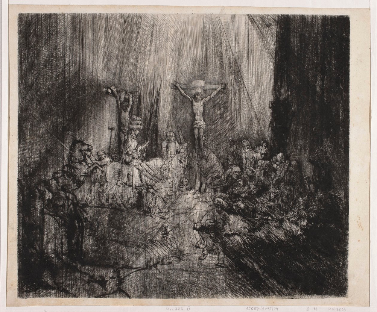 Tres cruces de Rembrandt van Rijn
