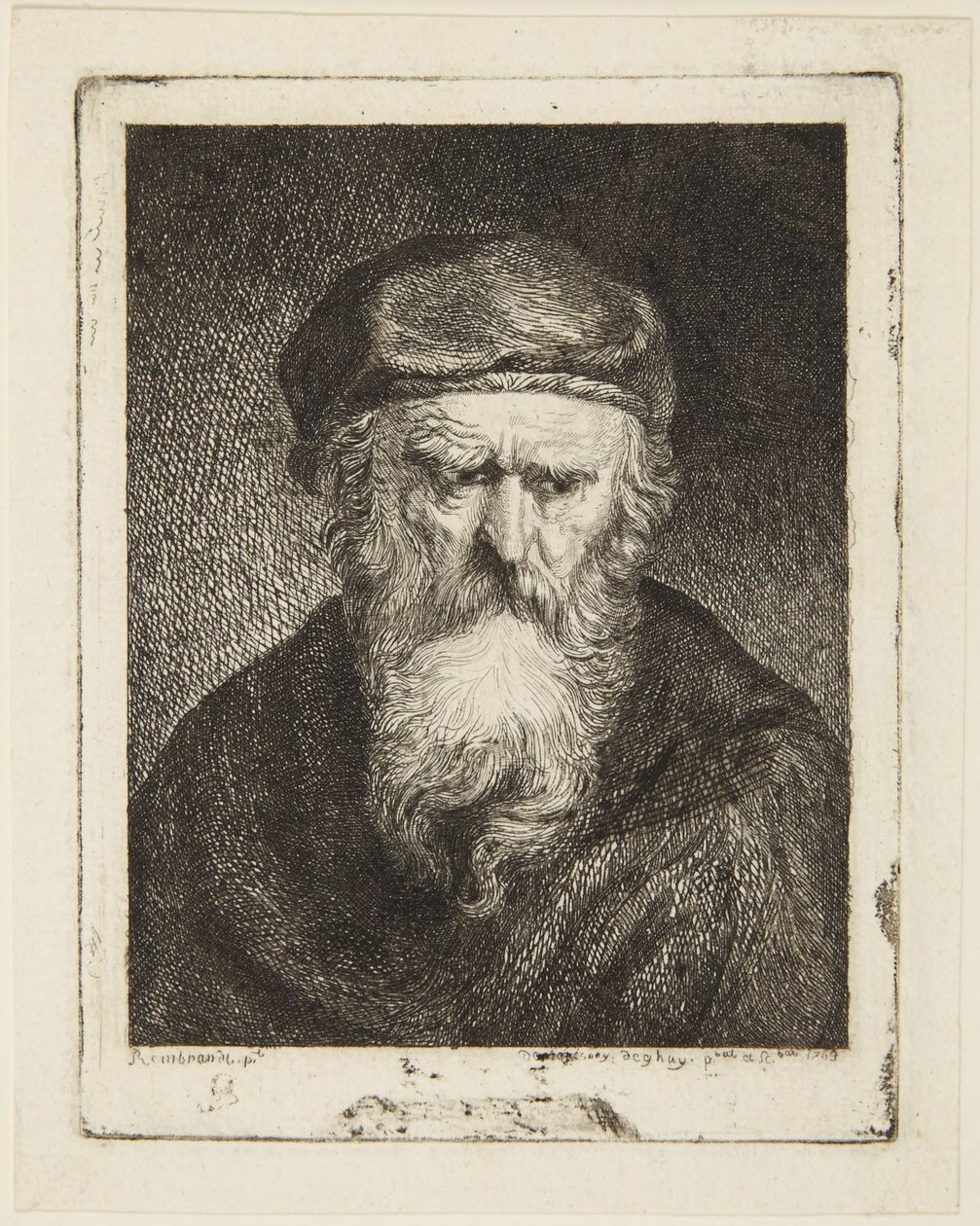 Anciano malhumorado de Rembrandt van Rijn