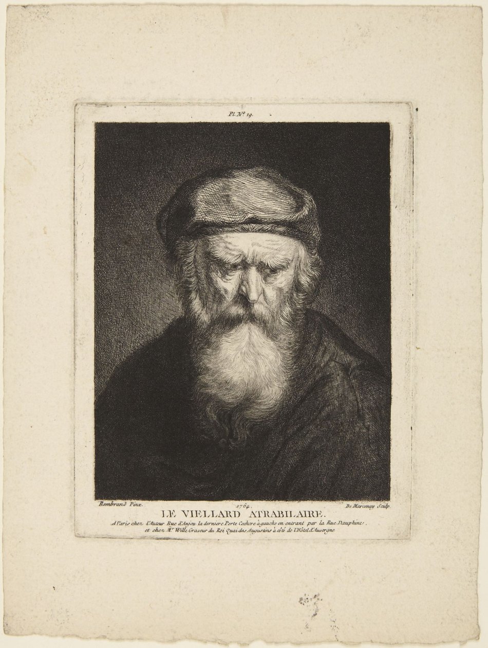 Anciano atrabiliario de Rembrandt van Rijn