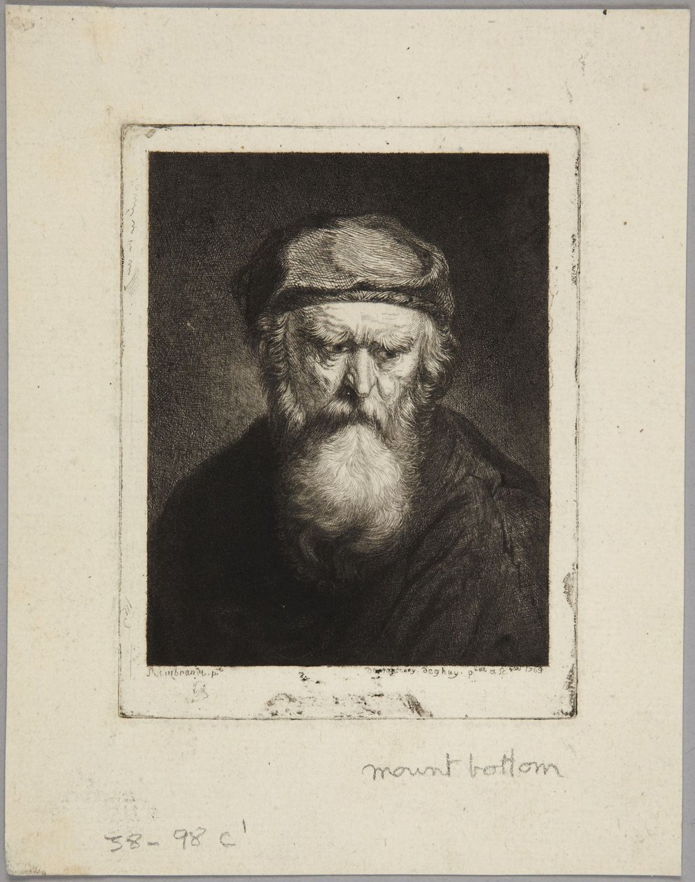 Anciano atrabiliario de Rembrandt van Rijn