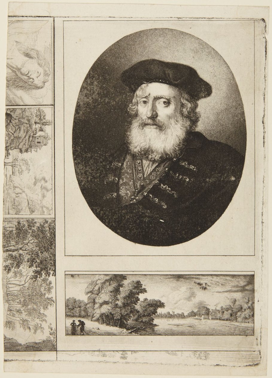 Anciano con toca de Rembrandt van Rijn