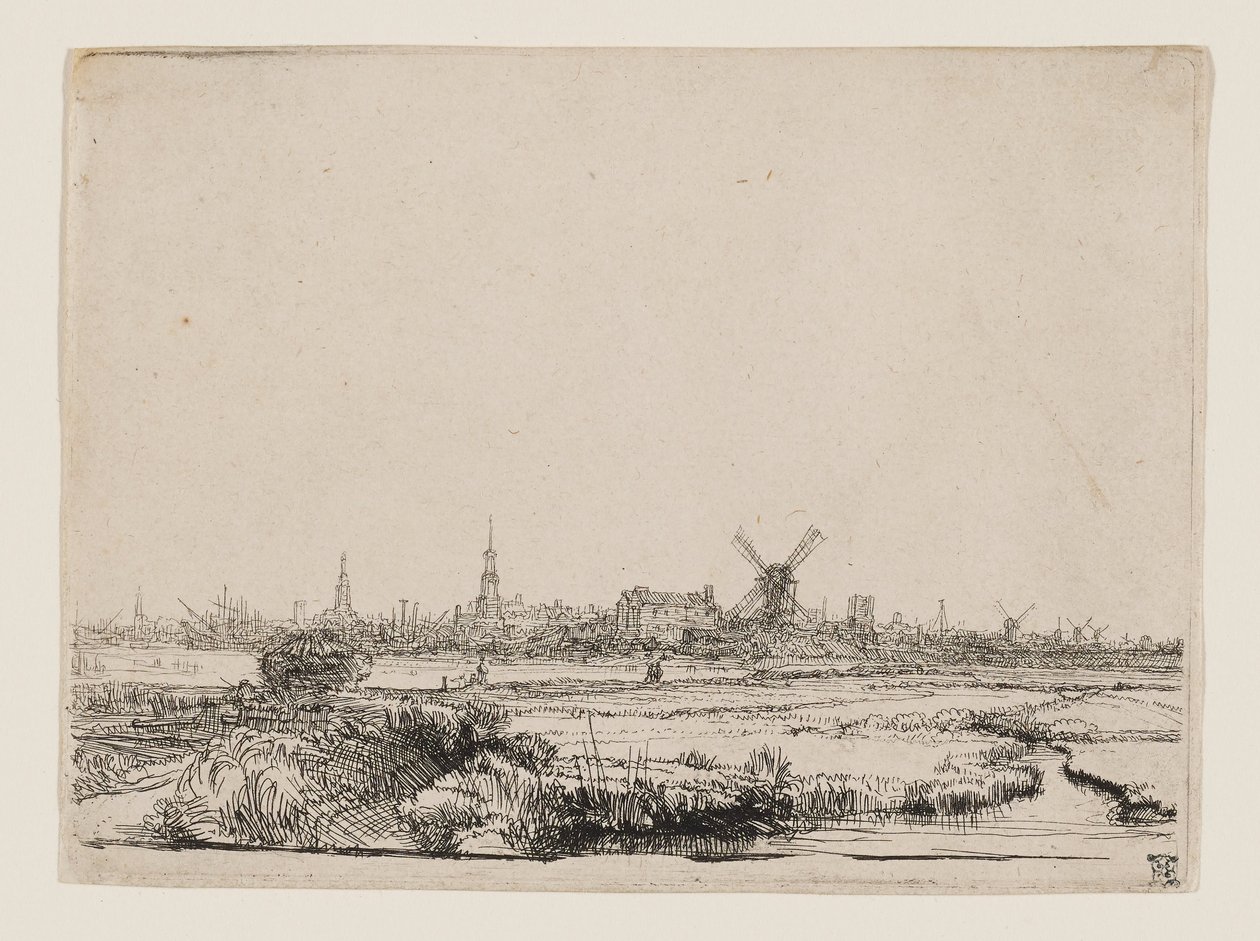 Vista de Ámsterdam de Rembrandt van Rijn
