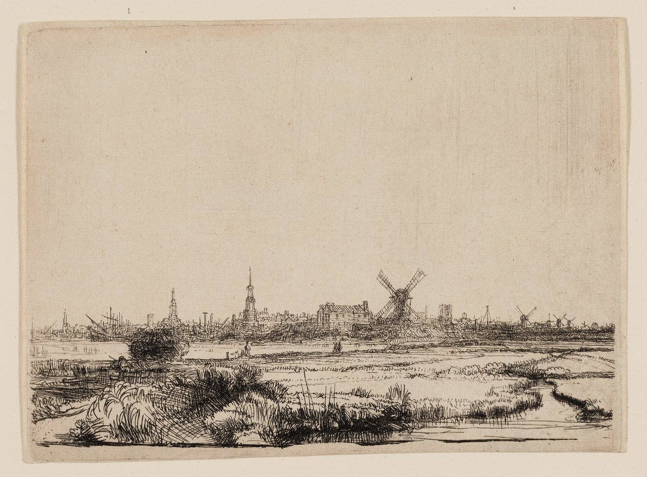 Vista de Ámsterdam desde el Kadijk de Rembrandt van Rijn