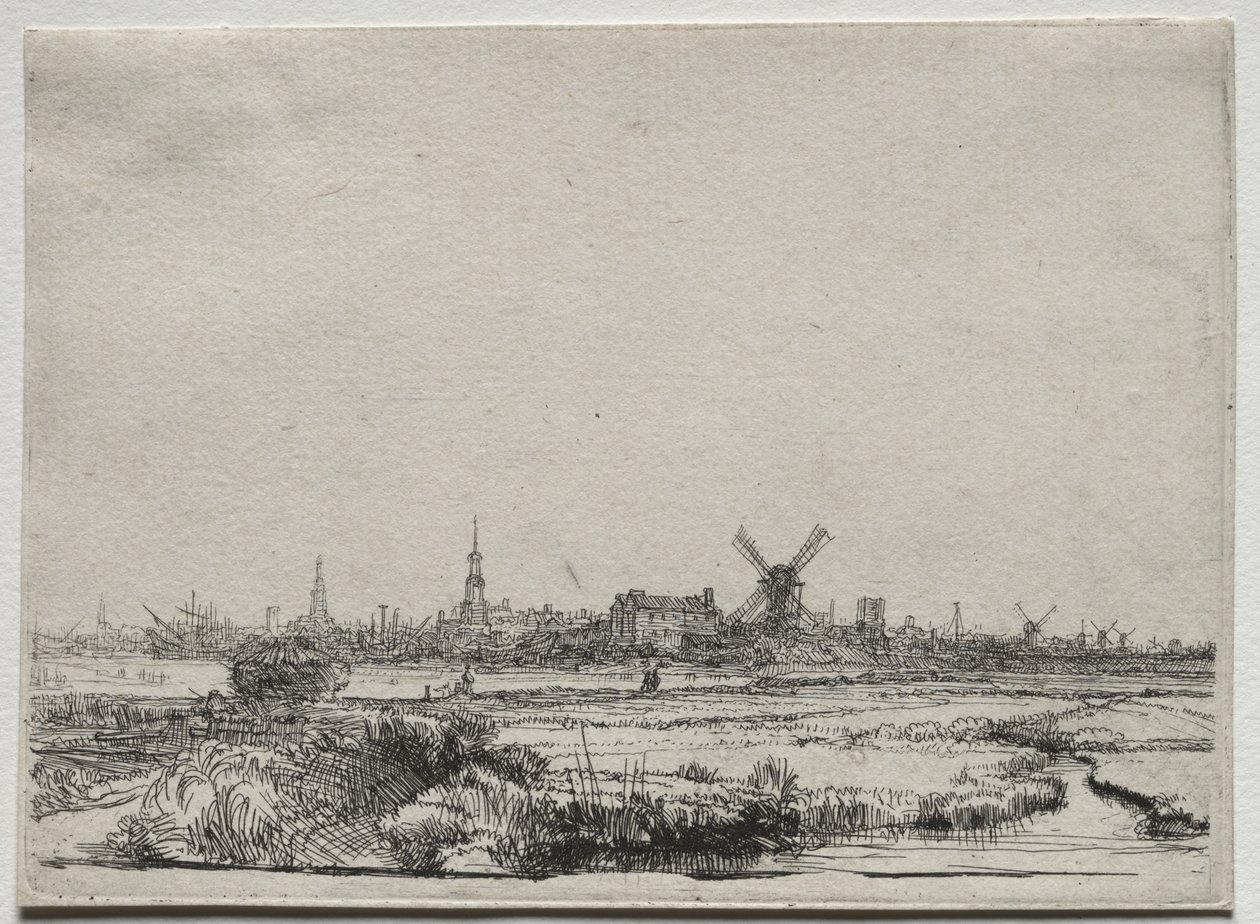 Vista de Ámsterdam desde el Noroeste de Rembrandt van Rijn