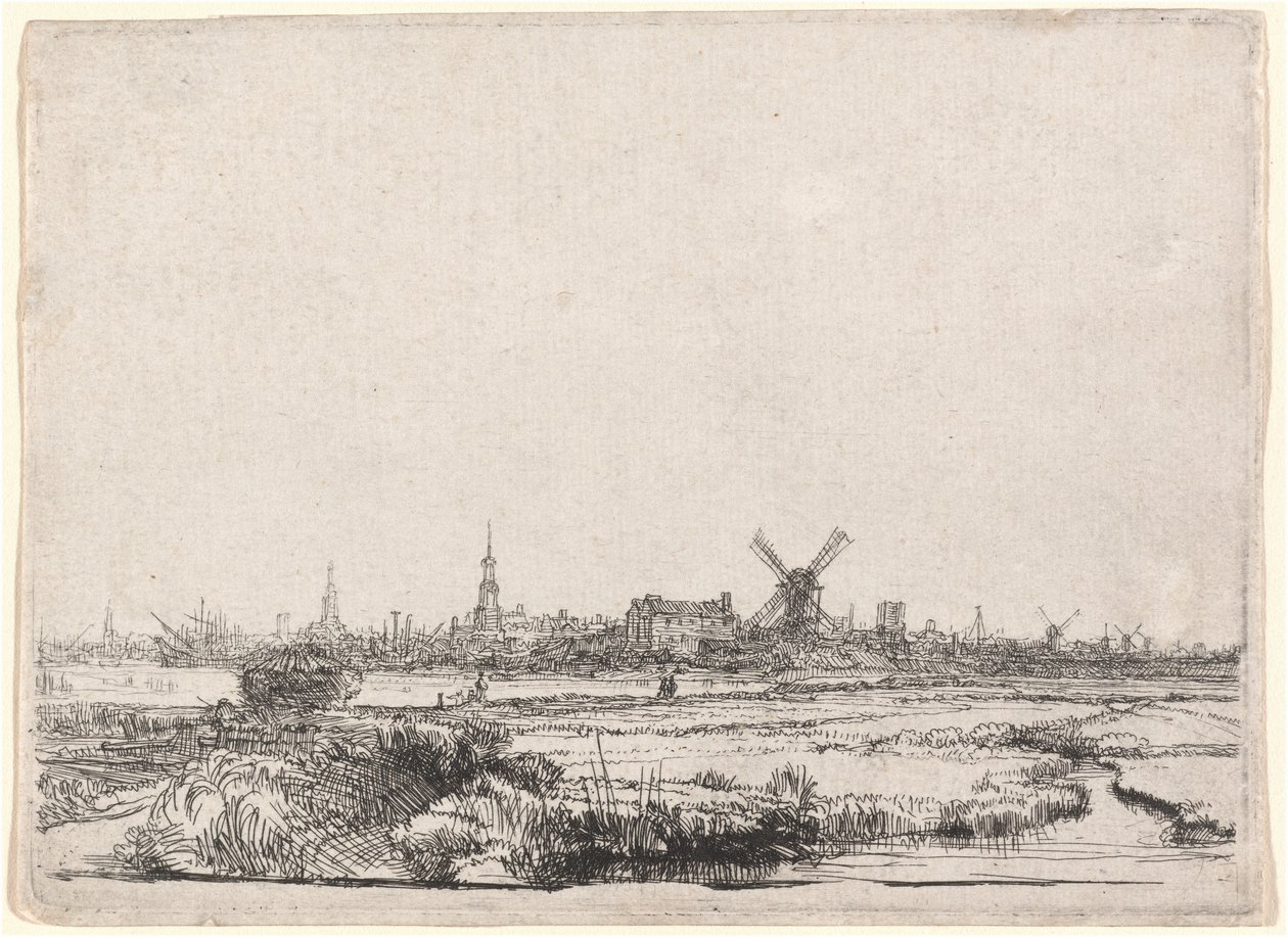 Vista de Ámsterdam desde el Noroeste de Rembrandt van Rijn