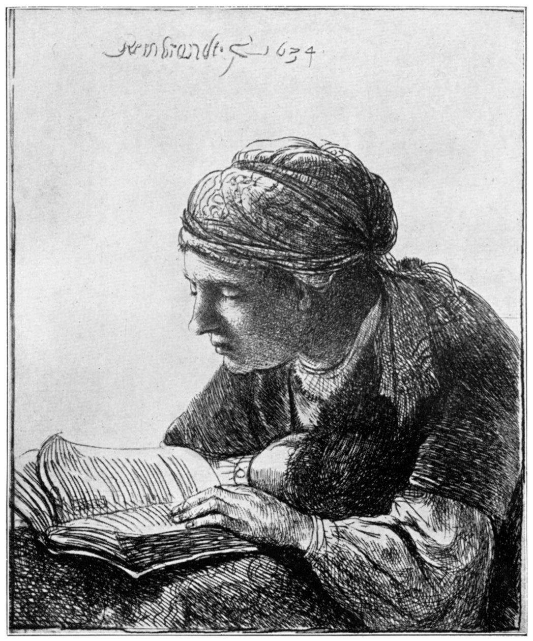 Mujer Leyendo, 1634, 1912 de Rembrandt van Rijn