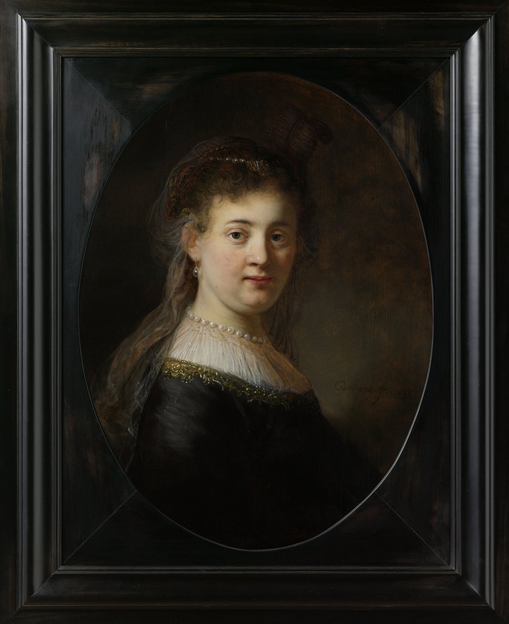 Joven mujer en traje de fantasía, 1633 de Rembrandt van Rijn
