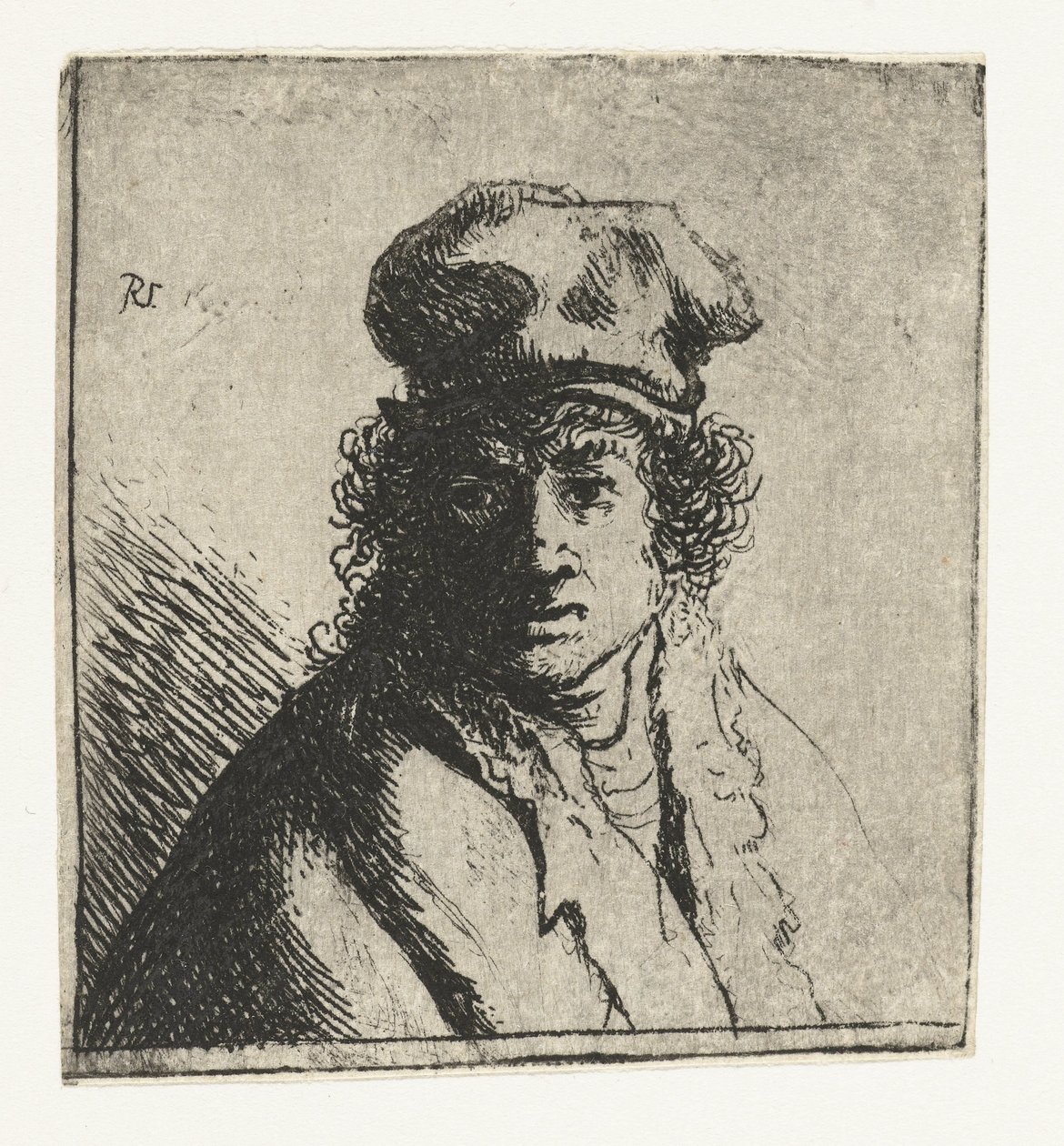 Joven con gorra: busto de Rembrandt van Rijn