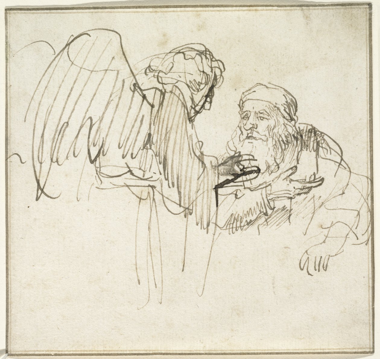 Zacarías y el ángel de Rembrandt van Rijn