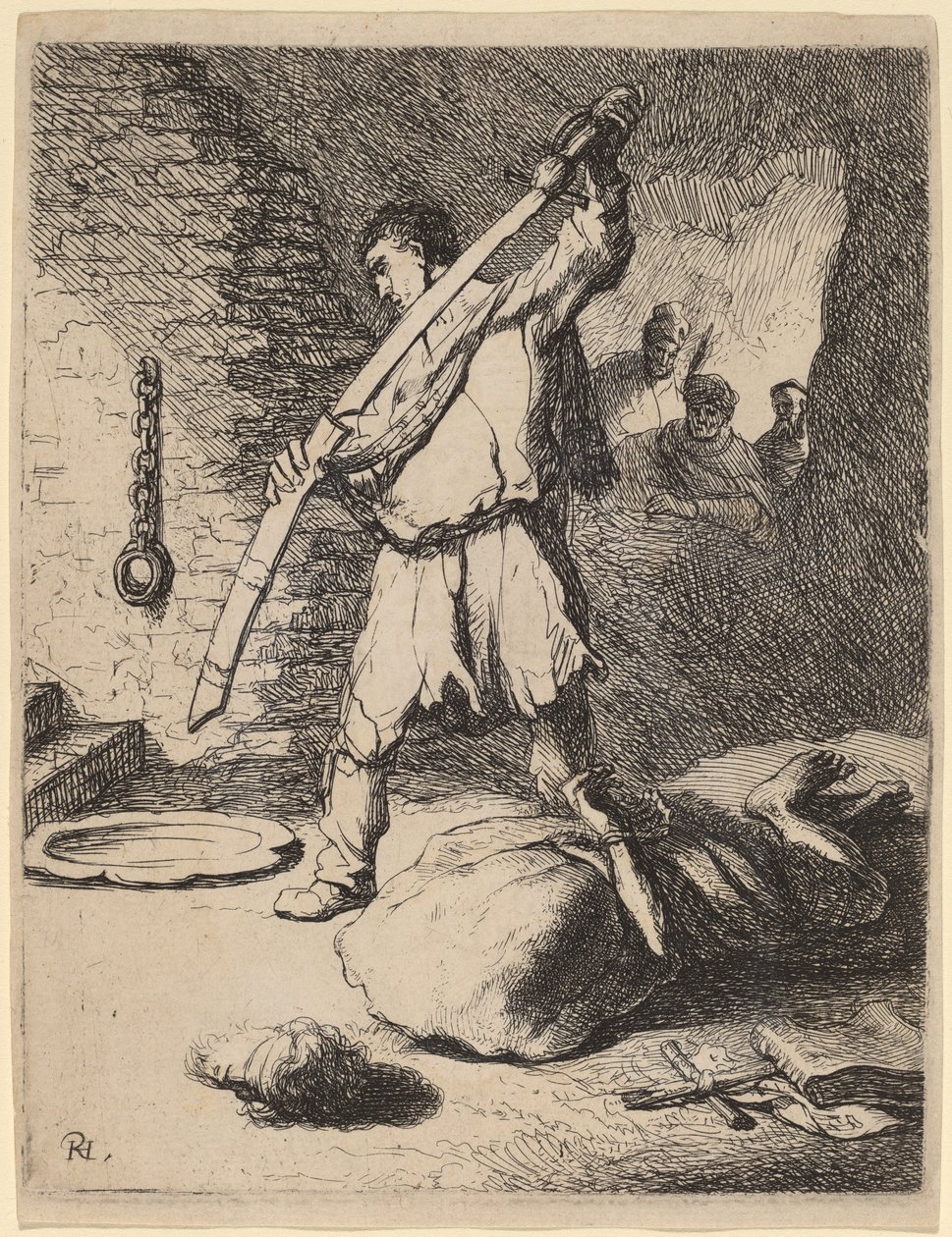 Decapitación de Juan el Bautista de Rembrandt van Rijn and Studio of Rembrandt