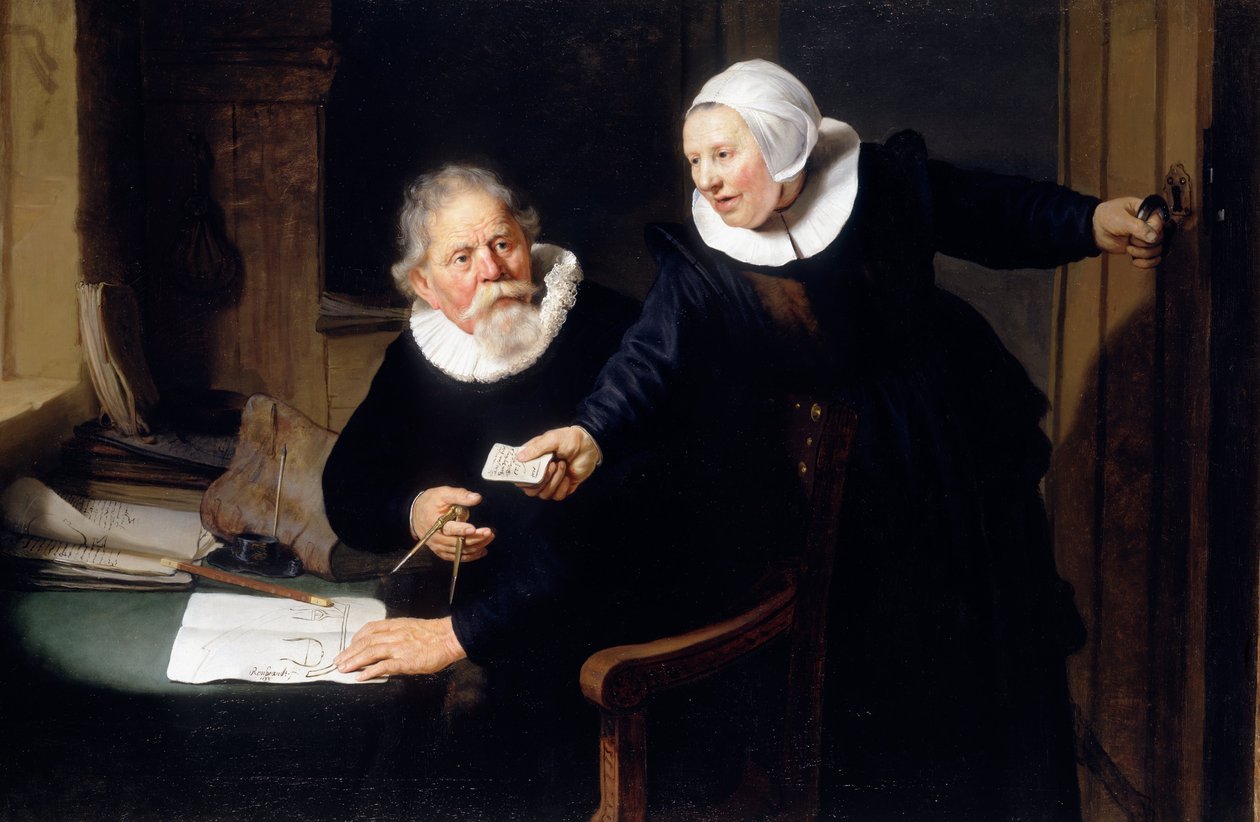 El constructor de barcos y su esposa de Rembrandt van Rijn