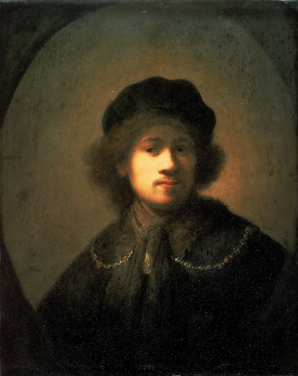 Retrato del artista como un joven de Rembrandt van Rijn