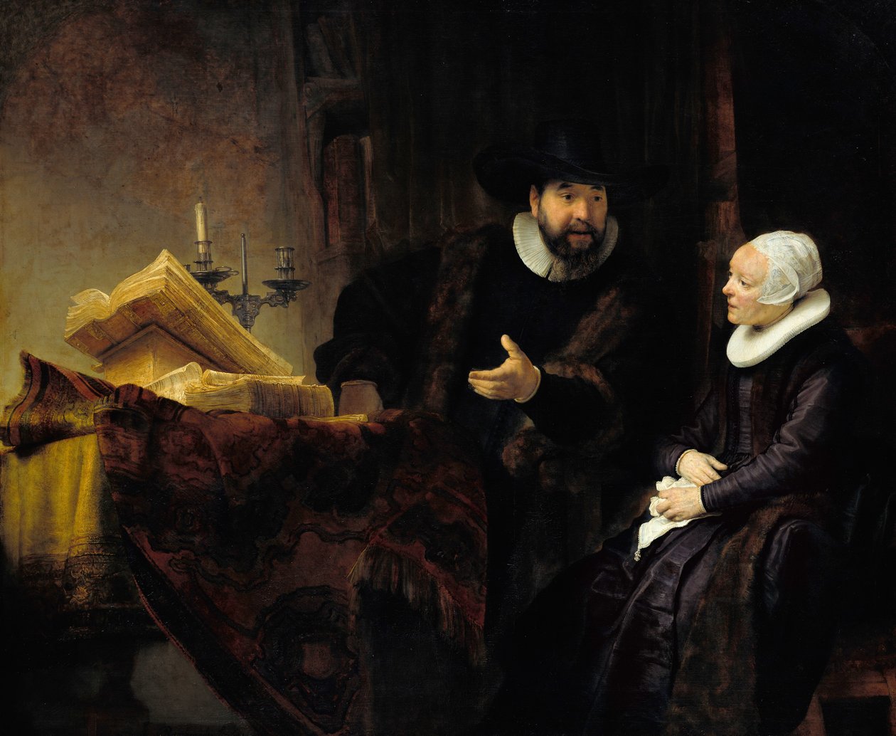 El predicador menonita Anslo y su esposa de Rembrandt van Rijn