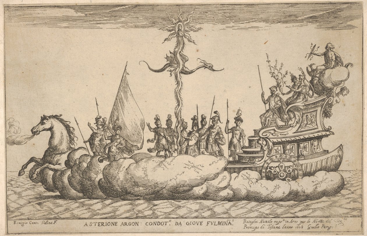 Asterion, de la serie Vasijas de los Argonautas para la celebración de la boda de Cosimo..., 1608 de Remigio Cantagallina
