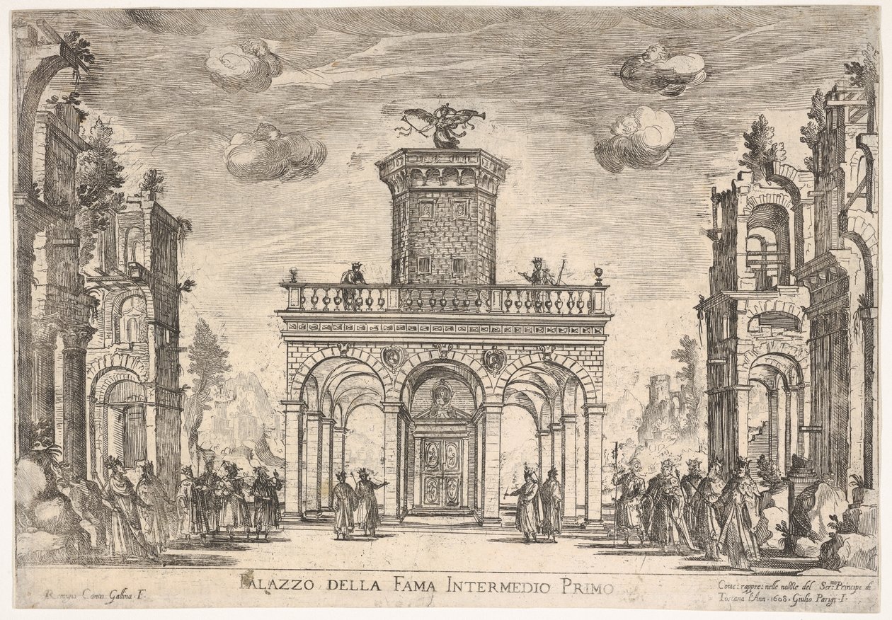 Primer interludio: palacio de la fama Intermedio sesto: palazzo della fama, de la serie 