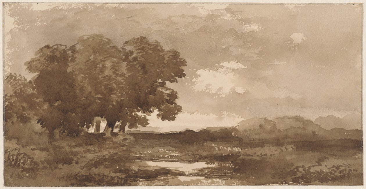 Paisaje con grupo de árboles a la izquierda de Remigius Adrianus Haanen