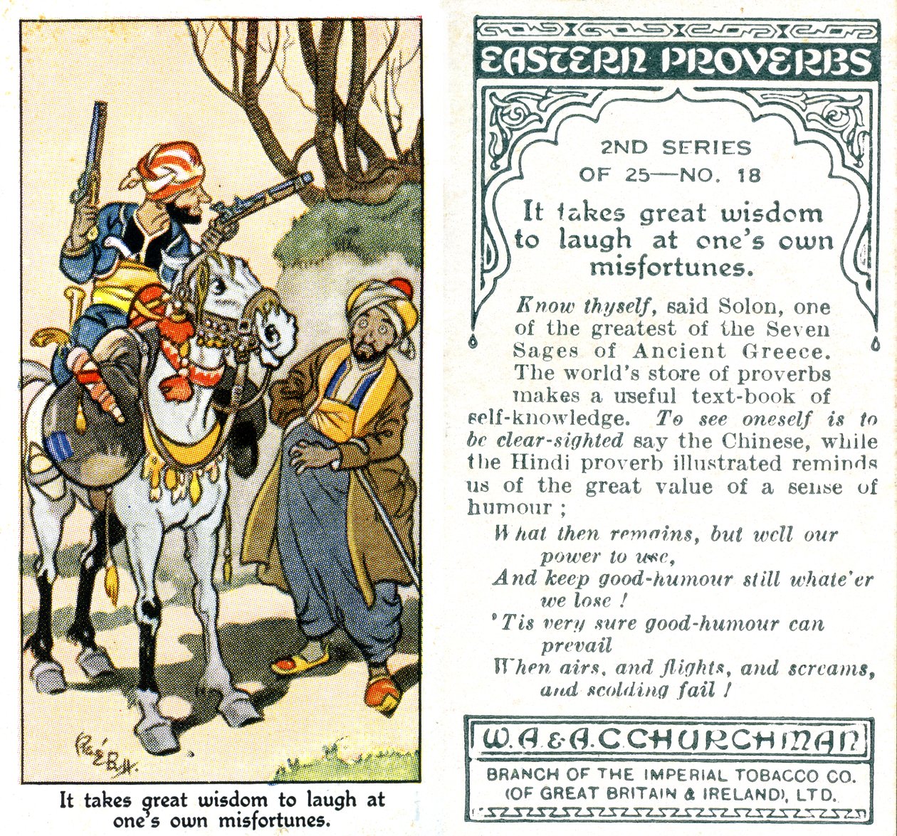 Se necesita gran sabiduría para reírse de las propias desgracias, 1932 de René Bull