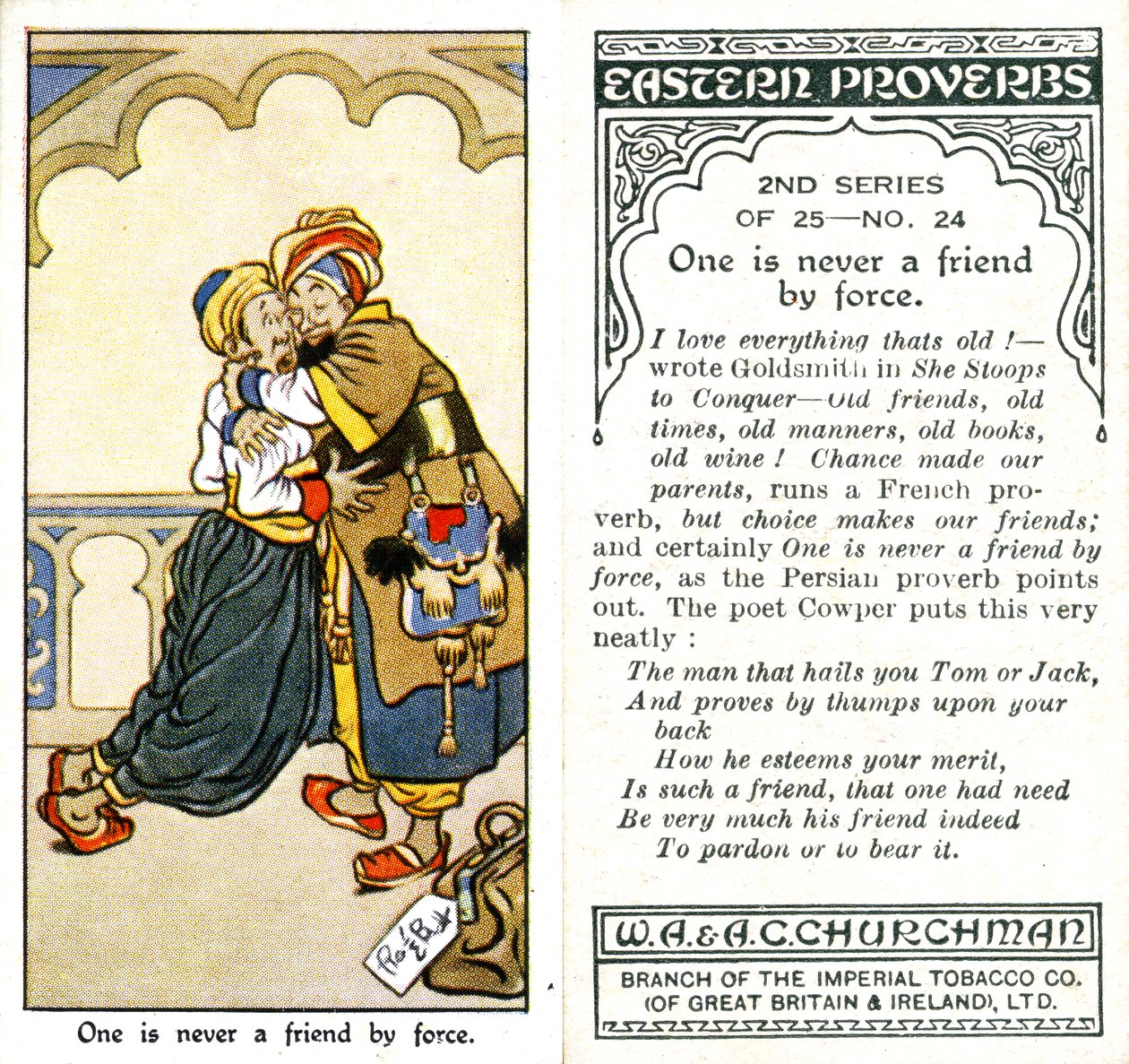 Uno nunca es amigo por la fuerza, 1932 de René Bull