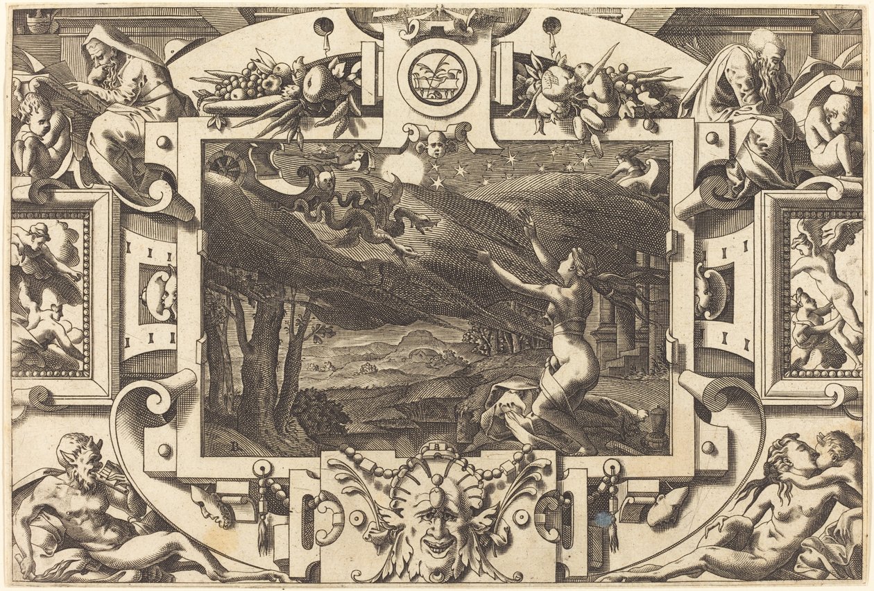 La invocación de Medea de René Boyvin after Leonard Thiry